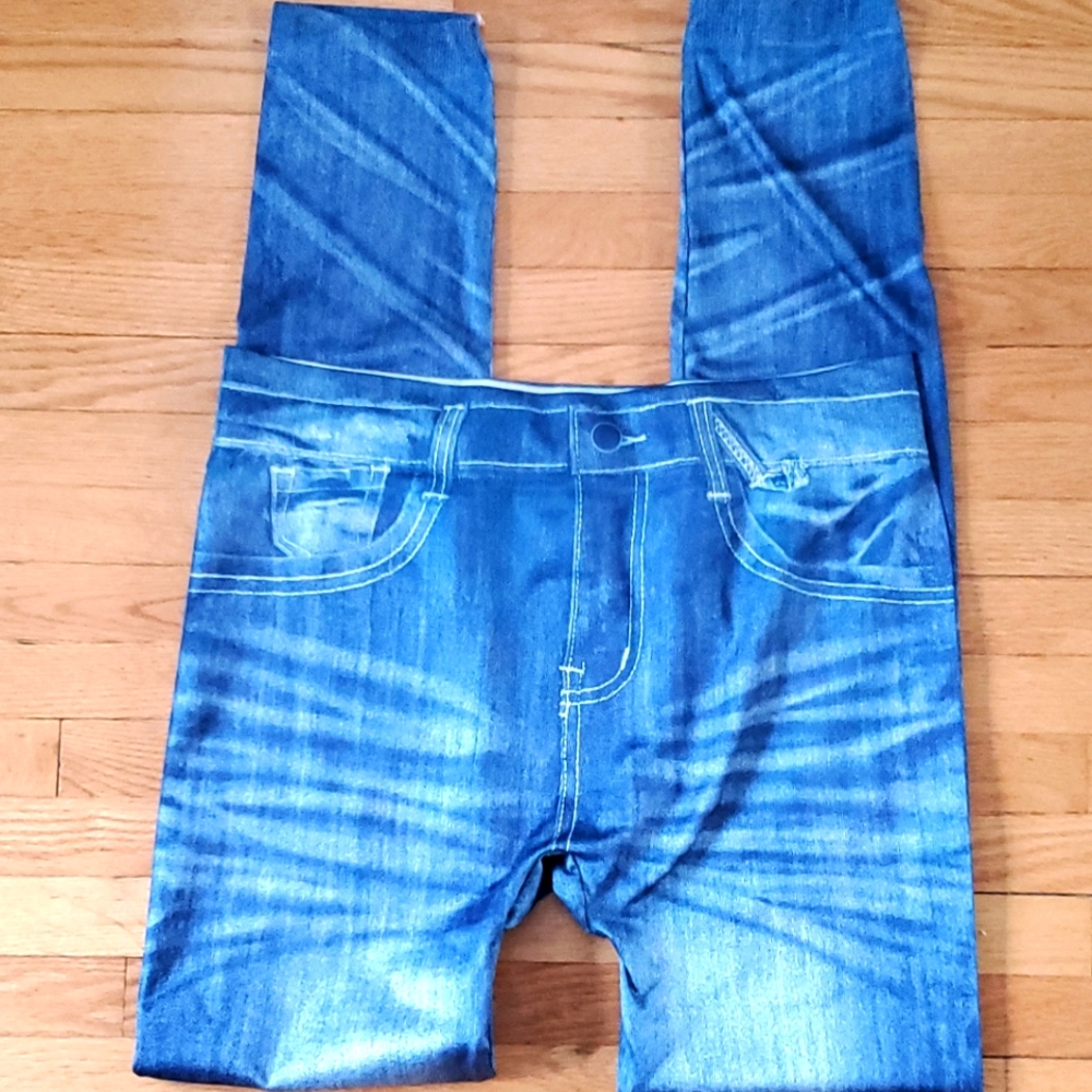 New jean print leggings
